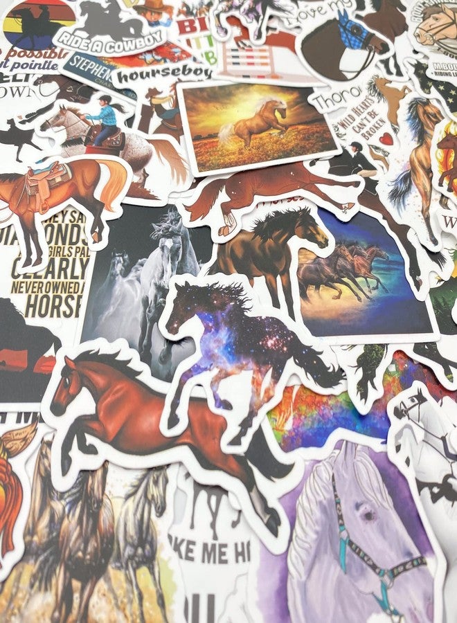 AOWDIAO 100 Pcs Horse Stickers Pack, Waterproof Vinyl Stickers for Water Bottle, Laptop, Horse Party Favors & Gifts for Girls, Women, and Kids - Image 2